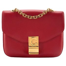 Céline CELINE - Bolsa de ombro C Bag Celine em couro liso vermelho Vermelho