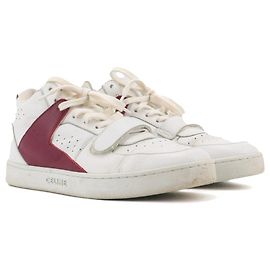 Céline CELINE - Celine CT-02 high-top sneakers in white and red leather (T39) White