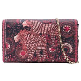 DIOR - Bolsa de ombro Lady Dior em couro fúcsia Roxo