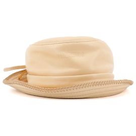 JACQUEMUS - Mentalo Hut von Jacquemus aus beigem Lammleder (T56) Beige