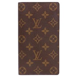 LOUIS VUITTON - Louis Vuitton checkbook holder in monogrammed canvas Brown