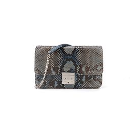 DIOR - Bolsa de ombro Miss Dior em python azul-cinza Azul