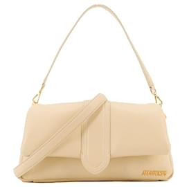 Jacquemus-JACQUEMUS - Jacquemus Le Bambimou shoulder bag in beige leather-Beige