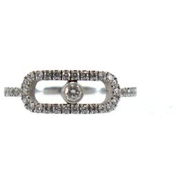 MESSIKA - Anillo Messika Move Uno GM Pavée en oro blanco decorado con diamantes (T48) Plata