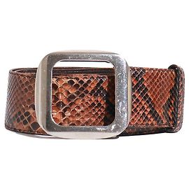 PRADA - Ceinture vintage en python marron (T85) Marron