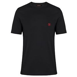 LOUIS VUITTON - Camiseta preta de algodão com mangas curtas Louis Vuitton (M) Preto