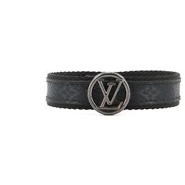 LOUIS VUITTON - Louis Vuitton LV Circle bracelet in eclipse monogrammed canvas Black