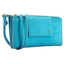 Jacquemus-JACQUEMUS - Sac à épaule Le Pichoto Jacquemus en nubuck turquoise-Turquoise