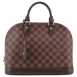 LOUIS VUITTON - Sac à main Louis Vuitton Alma PM en toile damier ébène Autre