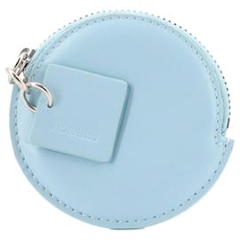 Jacquemus-JACQUEMUS - Jacquemus Le Petit Rond coin purse in pastel blue leather-Other