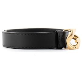 Givenchy-GIVENCHY - Ceinture G Givenchy en cuir noir (T75)-Black