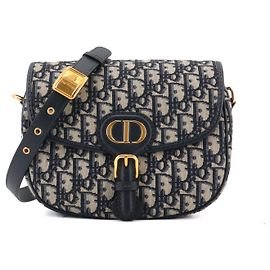 DIOR - Borsa a spalla Bobby Dior in tela obliqua Dior blu navy Blu navy