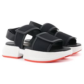HERMÈS - Hermès Geek sandals in black leather (Size 38) Black