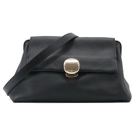 CHLOÉ - Sac à épaule Chloé Penelope Clutch en cuir noir lisse Noir