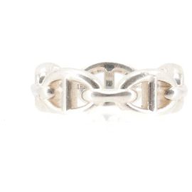 HERMÈS - Anello Chained Anchor Chain in argento (T54) Argento