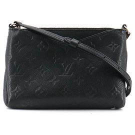 LOUIS VUITTON - Borsa a spalla Pallas Louis Vuitton in pelle empreinte nera Nero