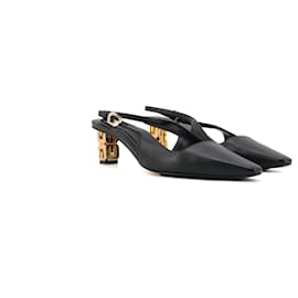 Givenchy-GIVENCHY - Givenchy G Cube pumps in black leather (T37)-Black
