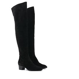 HERMES - Botas Vesper Hermès em camurça preta (tamanho 37) Preto