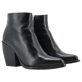 CHLOÉ - Chloé Rylee ankle boots in black leather (Size 37.5) Black