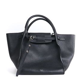 CELINE - Céline Big Bag handbag in black grained leather Black