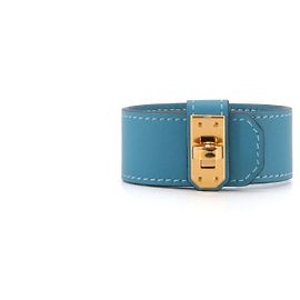 HERMÈS - Bracelet Kelly Twist PM Hermès en cuir bleu Bleu