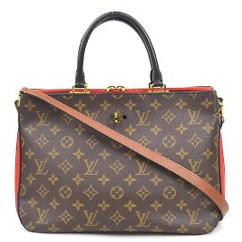 Sac à main Louis Vuitton Monogram Mille-feuille Noir Rouge Monogramme
