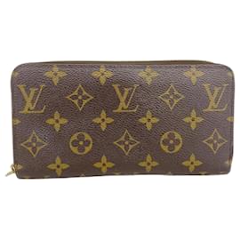 Louis Vuitton-Louis Vuitton Monogram Zippy Wallet-Brown,Fuschia