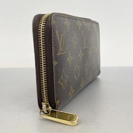 Louis Vuitton-Louis Vuitton Monogram Zippy Wallet-Brown,Fuschia