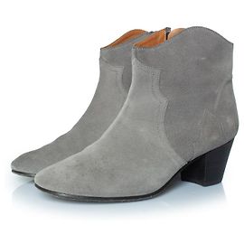Isabel Marant, Western suede boots in grey Grey