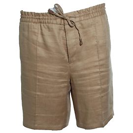 Bermuda Sidney de linho marrom da Brioni Marrom