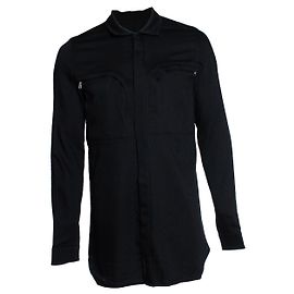 Camicia in lana nera Larry FW19 di Rick Owens Nero