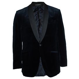 Autre Marque Richard James, Schwarze Samt-Smokingjacke Schwarz