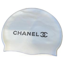 Chanel Swim Cap White Silicone White