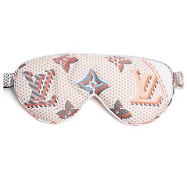 Máscara de Sueño de Seda Louis Vuitton LV Monogram Silk Twill Eyemask Nueva Multicolor