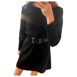 Vintage Yves Saint Laurent schwarzes Kleid - 100% Wolle - Größe 38 Schwarz