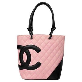Chanel Medium Ligne Cambon Eimer Tasche Schwarz Pink