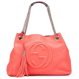 Gucci Pink Medium Leder Soho Kettentasche Pink