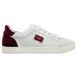 Dolce & Gabbana-Dolce & Gabbana Logo Leather Sneakers-White