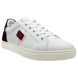 Dolce & Gabbana-Dolce & Gabbana Logo Leather Sneakers-White