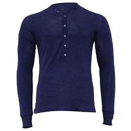 Fendi Halbknopf-Fit Pullover aus marineblauem Baumwollstoff Blau Marineblau
