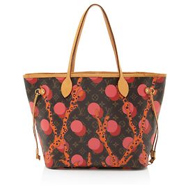 Bolso Neverfull MM de lona Monogram Ramages edición limitada de Louis Vuitton Castaño