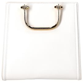 Alexander Mcqueen-Alexander McQueen The Short Story Crossbody Bag in White Leather-White,Cream