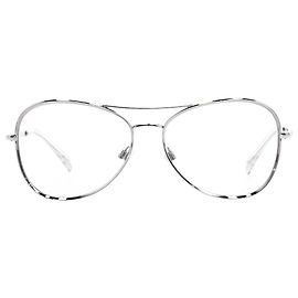 Chanel CC Pilot Sonnenbrille 2181-S aus silbernem Metall Silber Metallisch
