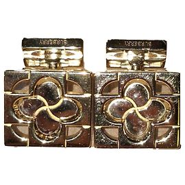 Abotoaduras Burberry Clover Leaf em Ouro e Prata Esterlina Dourado