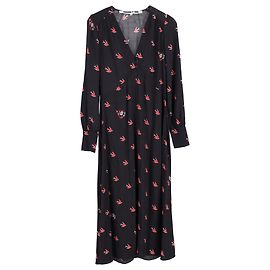 Swallow Midi Kleid aus schwarzer Viskose von McQ by Alexander McQueen Andere