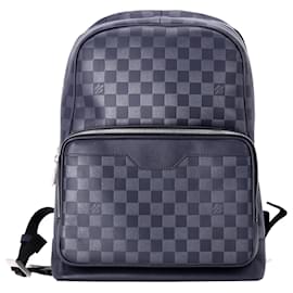Louis Vuitton- Louis Vuitton Campus Damier Backpack in Navy Blue Leather-Blue,Navy blue