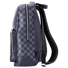 Louis Vuitton- Louis Vuitton Campus Damier Backpack in Navy Blue Leather-Blue,Navy blue