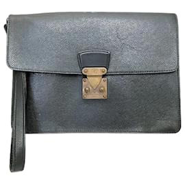 Louis Vuitton-Louis Vuitton Clad Taiga Clutch Bag-Black