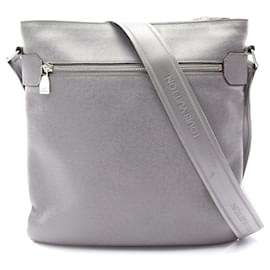 Louis Vuitton-Louis Vuitton Sasha Taiga Leather Shoulder Bag-Grey