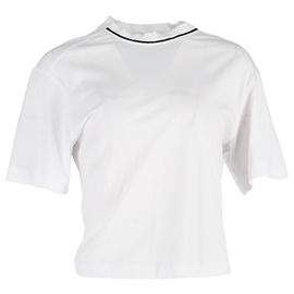 Brunello Cucinelli Monili-Chain T-shirt in White Cotton White Cream